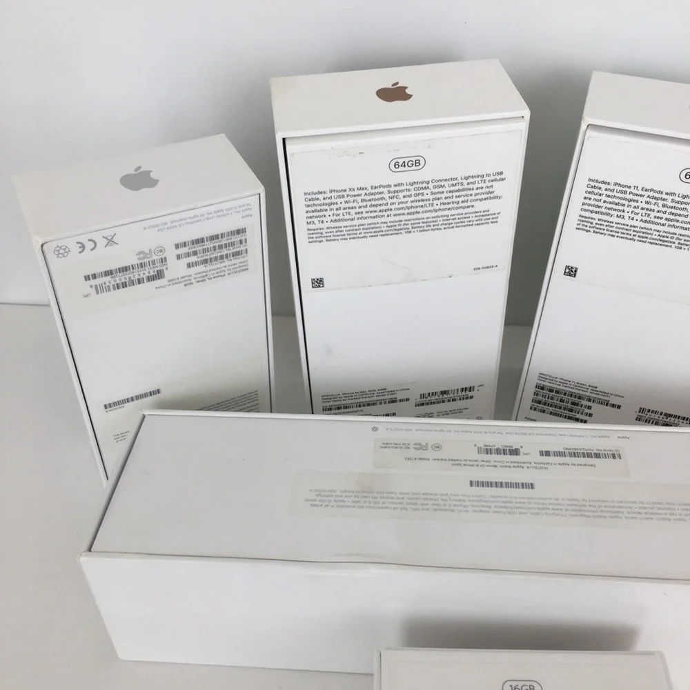 Apple iPhone & Watch Box Bundle 6 Empty Boxes Resale Repurpose Crafts Gag Gift